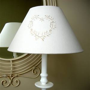 Heart linen lampshade 26cm